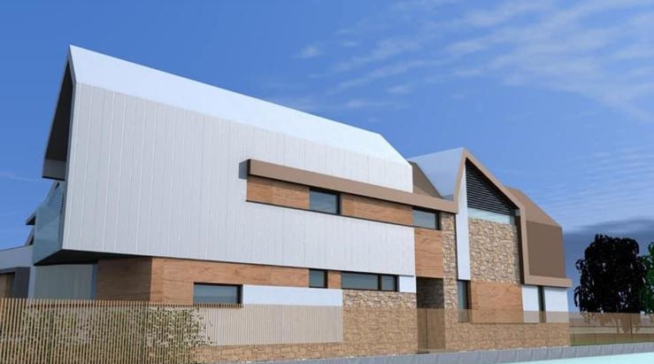 Acoperiș din tablă de aluminiu 0,7 mm, în două culori